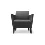 Keter Salemo Lounge Set, Set Mobili da Giardino in Rattan con Divano 2 Posti 2 Poltrone e Tavolino Porta Cuscini, Grafite
