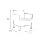 Keter Salemo Lounge Set, Set Mobili da Giardino in Rattan con Divano 2 Posti 2 Poltrone e Tavolino Porta Cuscini, Grafite