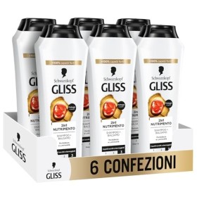Schwarzkopf Gliss 2in1 Shampoo e Balsamo Nutrimento, Capelli Sani, Morbidezza e Luminosità, per Capelli Normali, con Keratina I