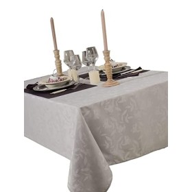 CALITEX Tovaglia Damassee Ombra Grigio Perla 150 x 300