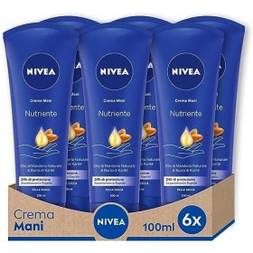 NIVEA Crema Mani Nutriente in Confezione da 6 x 100 ml, Crema Nutriente Arricchita con Olio di Mandorla, Crema Profumata per le 
