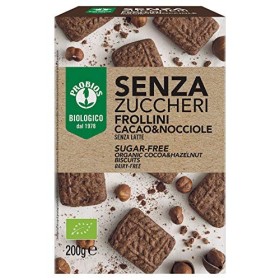Probios Frollini Cacao e Nocciole Bio - Senza Zuccheri - Confezione da 6 x 200 g