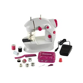 Theo Klein 7901 Macchina da cucire per bambini Fashion Passion con pedale, 2 livelli di velocità Funzionamento a batterie e man