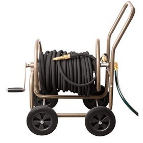 UPP - Carrello avvolgitubo Deluxe con custodia protettiva, portata fino a 60 m di tubo da giardino
