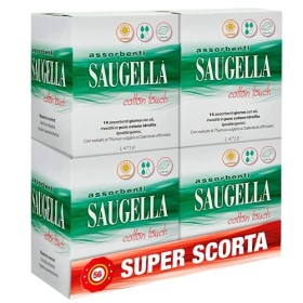 Saugella Saugella Cotton Touch Assorbenti Esterni Giorno Ad Azione Antiodore Con Ali In Cotone Ipoallergenici 56 Pezzi - 80 g