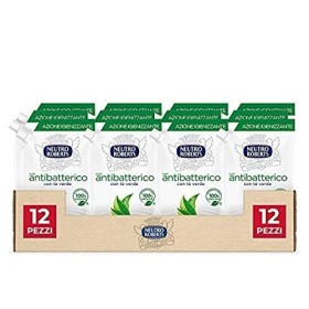 Neutro Roberts, Sapone Liquido Ecopouch Antibatterico, Ecoricarica, Pelle Sana e Protetta, Té Verde - 12 Confezioni da 400 ml