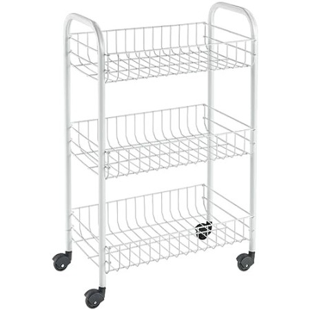 Metaltex Siena - Scaffaletto a 3 Piani con Ruote - (340633)