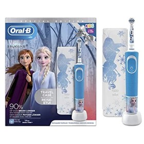 Oral-B Kids Spazzolino Elettrico Ricaricabile, 1 Manico con Personaggi Disney Frozen 2, 1 Custodia da Viaggio, dai 3 Anni in Su
