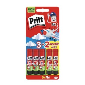 Pritt Colla Stick 5 x 11g, colla per bambini sicura e affidabile, colla Pritt per lavoretti e fai da te, con una tenuta forte pe