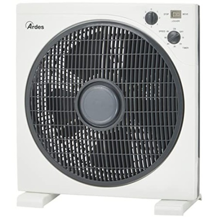 Ardes AR5B29 Ventilatore Box Floor 29, 3 Velocità di Rotazione, Timer, Griglia Rotante, Bianco, Pala 30 cm