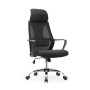 GARDENIA Poltrona Ufficio Schienale a Rete Traspirante con Poggiatesta Regolabile e Support Lombare Genius, Nero, XL