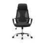 GARDENIA Poltrona Ufficio Schienale a Rete Traspirante con Poggiatesta Regolabile e Support Lombare Genius, Nero, XL