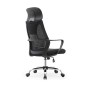 GARDENIA Poltrona Ufficio Schienale a Rete Traspirante con Poggiatesta Regolabile e Support Lombare Genius, Nero, XL