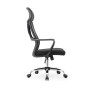 GARDENIA Poltrona Ufficio Schienale a Rete Traspirante con Poggiatesta Regolabile e Support Lombare Genius, Nero, XL