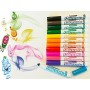 CRAYOLA PROFUMELLI-Pennarelli Lavabili e Profumati per Bambini a Punta Grossa, per Scuola e Tempo Libero, 12 Colori, Assortiti, 