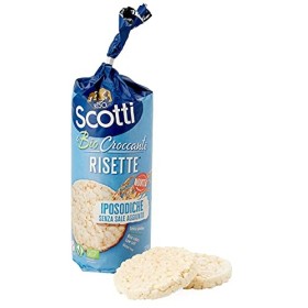 Riso Scotti - Risette Iposodiche - Gallette di Riso Senza Glutine Bio Senza Sale Aggiunto, Alimento Biologico per la Colazione -