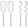 Moulinex HM450 PrepMix, Sbattitore Elettrico, Potenza di 450 W, 5 Velocità Regolabili e un Pulsante Turbo, 2 Lame in Acciaio In