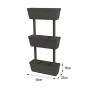 Dmora Set di 3 vasi per orto casalingo,Set di 3 vasi porta fiori per interno o esterno, 100% Made in Italy, cm 49x22h16, colore 