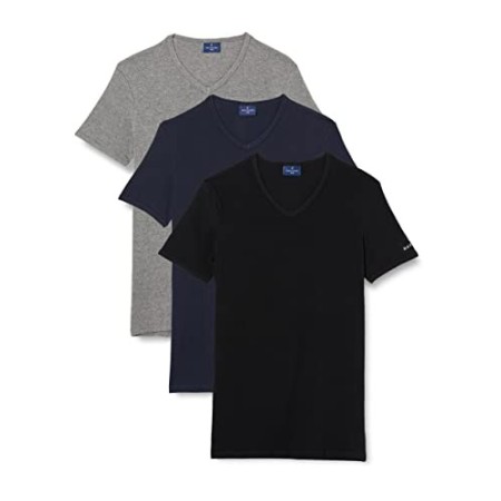 Navigare 570 Maglietta, Multicolore (Grigio/Nero/Navi), Small (Pacco da 3) Uomo