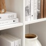 VASAGLE Libreria Scaffale Mobiletto Armadietto Mobile in Legno Pannelli di Particelle a 3 Ripiani 6 Scompartimenti Bianco LBC203