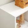 VASAGLE Libreria Scaffale Mobiletto Armadietto Mobile in Legno Pannelli di Particelle a 3 Ripiani 6 Scompartimenti Bianco LBC203
