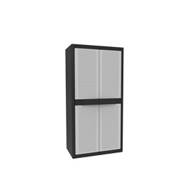 TERRY Jumbo Cab 3900 Armadio Alto in Plastica XL Portascope, Grigio/Nero, 89.7 x 53.7 x 180 cm