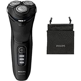Philips Series 3000 S3233/52 rasoio elettrico a secco e a umido con lame PowerCut e rifinitore di precisione pieghevole