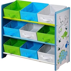 Kesper Scaffale per Bambini, Tela, Blu (Blau), 66 x 59,5 x 30 cm