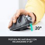 Logitech MX ERGO Mouse Trackball Wireless Ergonomico, Bluetooth o 2.4 GHz con Ricevitore USB Unifying, ‎Angolo Trackball Regol