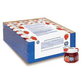 Menz&Gasser Confettura Extra di Fragole Monodose Premium Quality, con Frutta di Alta Qualità, 48 Vasetti x 28 g