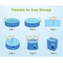 Pecute Piscina per Cani Grande e Media Piscina per Bambini,Vasca da Bagno per Cani, Vasca per Cani di PVC Pieghevole Antiscivolo