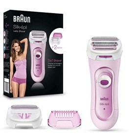 Braun Silk-épil LS5-360 Rasoio Elettrico con Cavo a Corrente, Rifinitore e Sistema Esfoliante 3in1 con 2 Accessori, Rosa