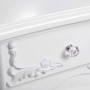 Songmics Specchiera Tavolo Cosmetici Vanity toeletta, 75 x 40 x 139 cm, Legno