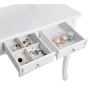 Songmics Specchiera Tavolo Cosmetici Vanity toeletta, 75 x 40 x 139 cm, Legno