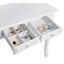 Songmics Specchiera Tavolo Cosmetici Vanity toeletta, 75 x 40 x 139 cm, Legno