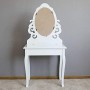 Songmics Specchiera Tavolo Cosmetici Vanity toeletta, 75 x 40 x 139 cm, Legno