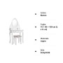 Songmics Specchiera Tavolo Cosmetici Vanity toeletta, 75 x 40 x 139 cm, Legno