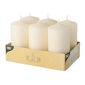 Papstar 17991 - Set di 6 candele, 60 x 115 mm, 6 pezzi, colore Avorio
