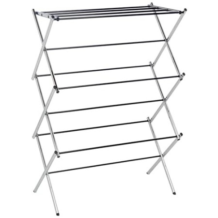 AmazonBasics - Stendibiancheria pieghevole, cromato