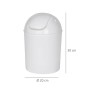 Wenko 21884100 - Pattumiera con coperchio oscillante, 19,8 x 19,8 x 31,5 cm, colore: Bianco