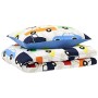 AmazonBasics - Set copripiumino per bambini, in microfibra, motivo: automobili- 100 x 135 cm + 40 x 60 cm