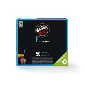 Caffè Vergnano 1882 Èspresso Capsule Caffè Compatibili Nespresso Compostabili, Decaffeinato - Pack da 50 capsule