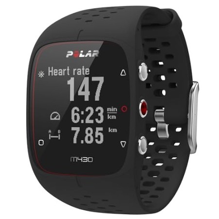 Polar M430, Orologio GPS Multisport con Cardiofrequenzimetro Integrato Unisex-Adulto, Impermeabile, Nero, M-L