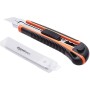 AmazonBasics - 5 taglierini con 25 lame di ricambio (3 montante per taglierino + 10 extra con contenitore)