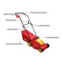 Wolf-Garten 18AKHJH2650 A 370 E Rasaerba Elettrico Serie A, 1600W, Rosso/Giallo, 2x2x2 cm