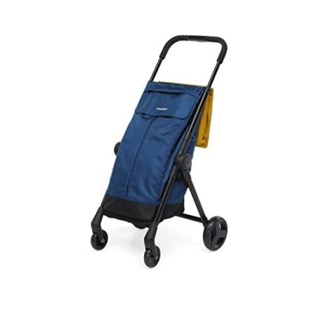 Foppapedretti Go Fast Carrello Portaspesa Pieghevole, Blu (Ocean)