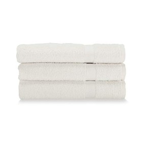 Gabel Asciugamani Viso, Spugna di Puro Cotone Idrofilo, 60 x 100 cm, Bianco, Set da 3 Pezzi