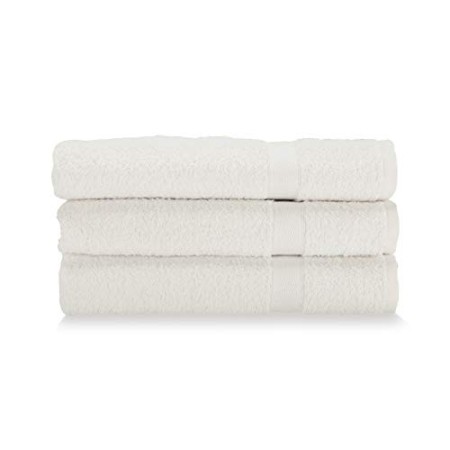 Gabel Asciugamani Viso, Spugna di Puro Cotone Idrofilo, 60 x 100 cm, Bianco, Set da 3 Pezzi