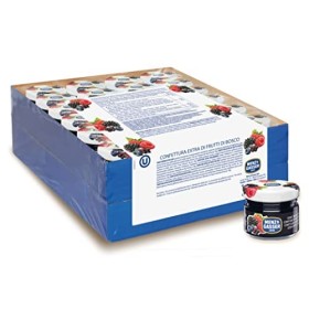 Menz & Gasser Confettura Extra di Frutti di Bosco Monodose Premium Quality, con Frutta di Alta Qualità, 48 Vasetti x 28 g