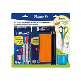 Pelikan Kit Cancelleria Lista Scuola Back to School - Penne, Forbici, Gomma, Colla, Pastelli Colorati, Pennarelli, Matite HB, Te